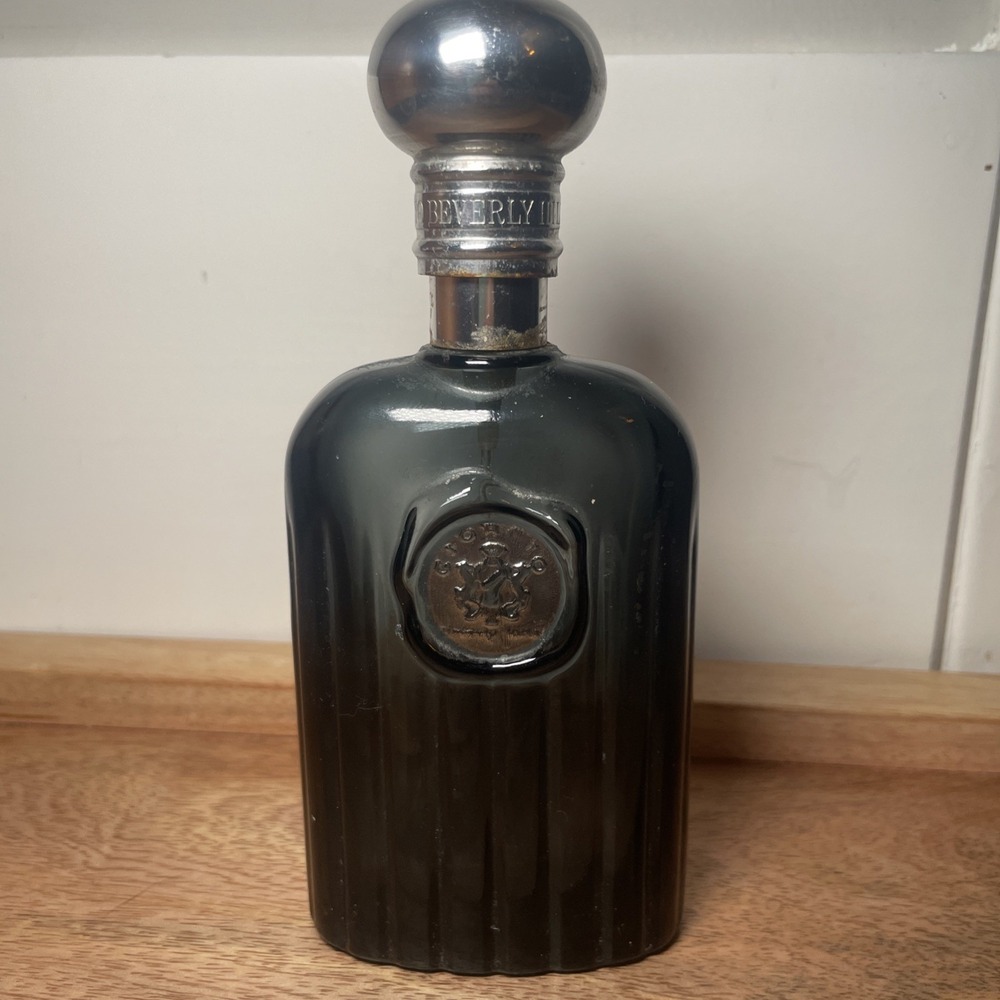 VTG Giorgio Beverly Hills perfume bottle classic prop vanity decor  blue/grey!